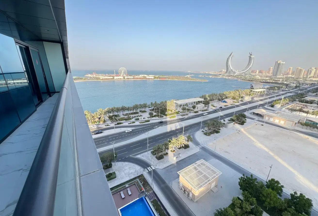 Appartement TOUT NEUF de 2 chambres entièrement meublé, à louer à Lusail MARINA