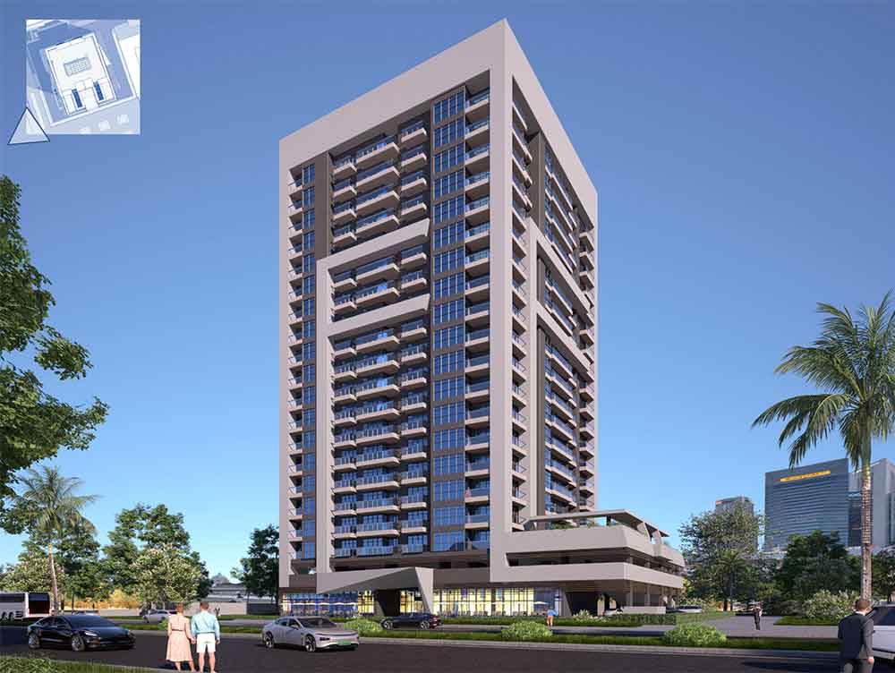 Appartements 1BHK et 2BHK (Résidences de luxe 7, Marina - 7, quartier de la Marina)