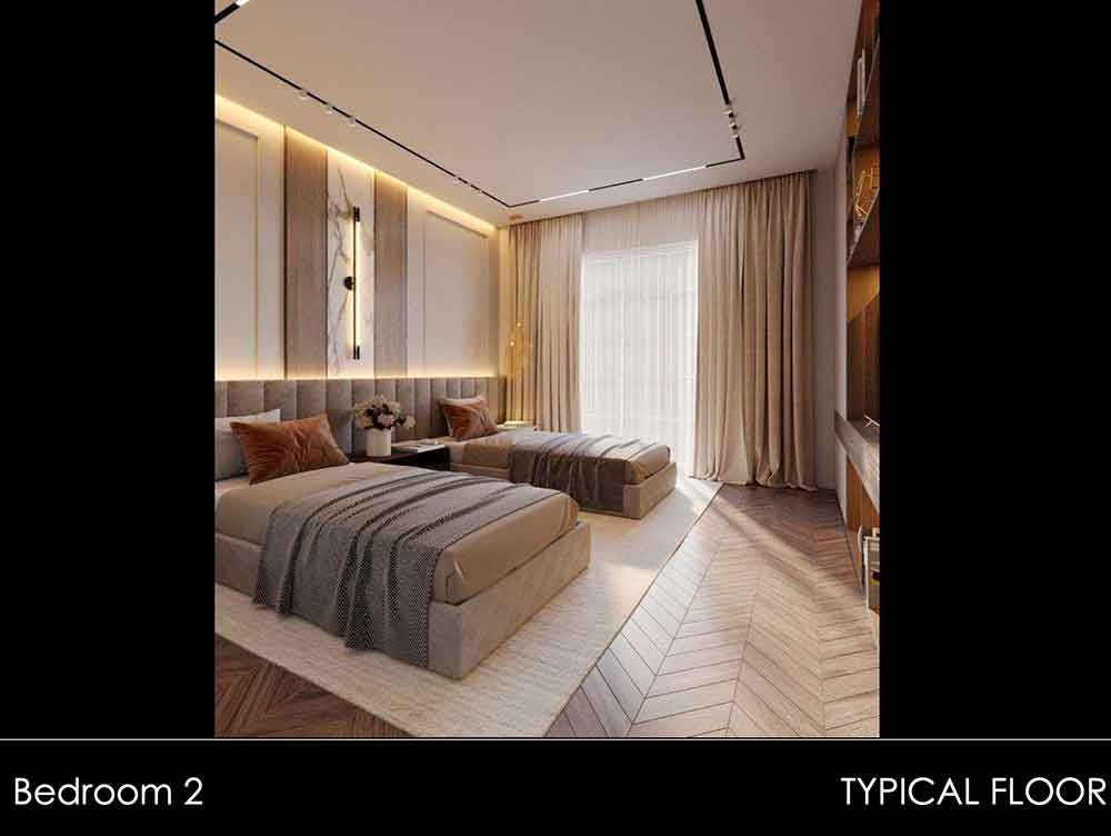 Appartements 1BHK et 2BHK (Résidences de luxe 7, Marina - 7, quartier de la Marina)